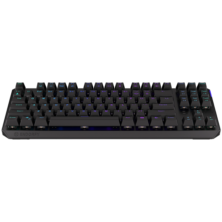 Клавиатура Endorfy Thock TKL Wireless Red Gaming Keyboard, Kailh Box Red Mechanical Switches, Double Shot PBT Keycaps, ARGB, Hot-swappable switches, Connections: BT/2.4GHz/USB, 2 Year Warranty EY5A080