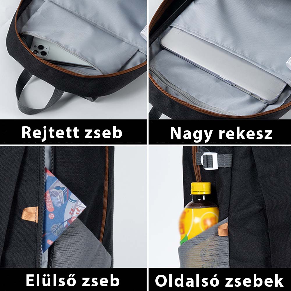 Rucsac pentru laptop, unisex, Dollcini, Nylon, rezistent la apa, pentru laptop de 13 inchi, Negru