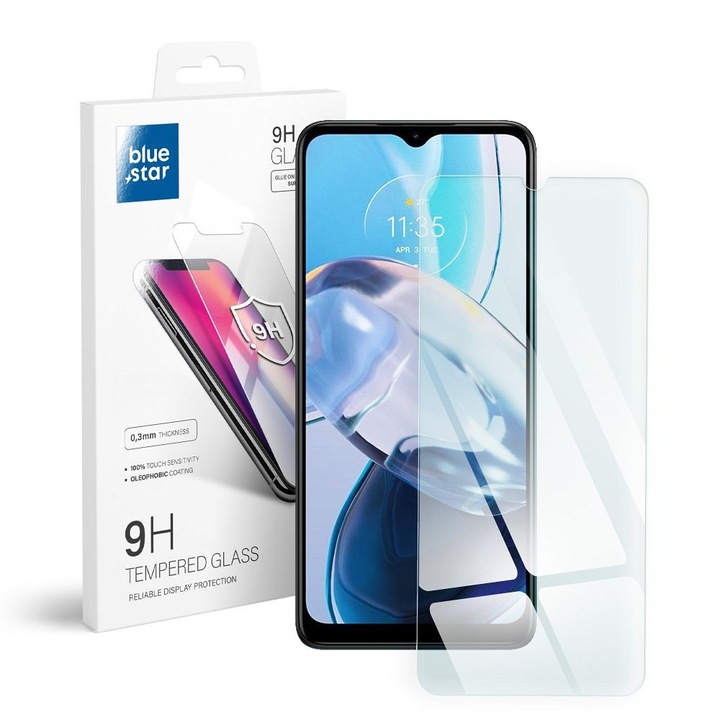 Motorola Moto E22 / E22i kompatibilis üvegfólia, előlapi, edzett, Bluestar