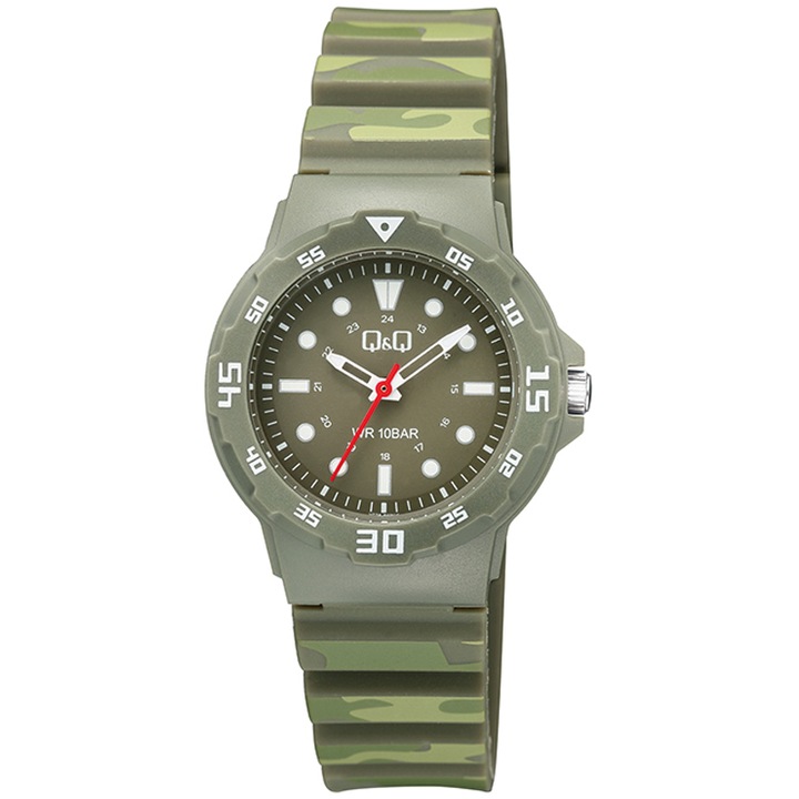 Ceas dama Q&Q V07A-012VY Quartz Verde