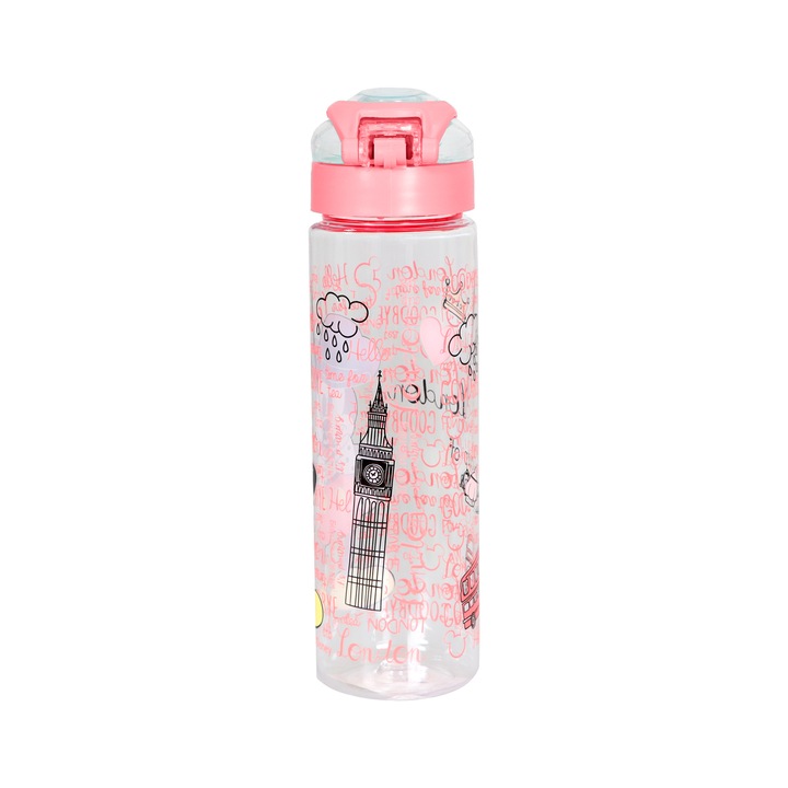 Бутилка, Disney, за пътуване Лондон, 630 ml, червена