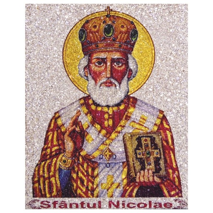 Icoana pe Coaja de Ou, Ecoart Movement, Sfantul Nicolae-2, sfant ocrotitor, vindecator, protector, patron, aparator si calauzitor