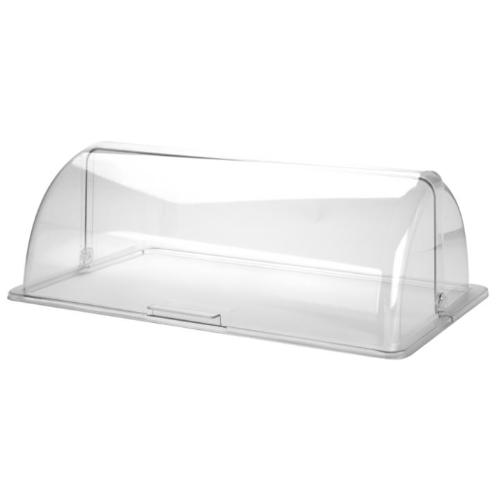 Capac rolltop policarbonat pentru tava servire gastronorm GN 1/1, RAKI, 52,7x32,5cm, transparent