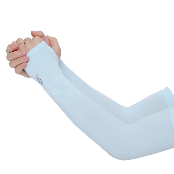 Set 2 Maneci Sport Unisex cu Protectie UV Luxer, Marime Universala, Albastru