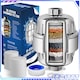 Filtru de apa pentru dus cu 20 de stagii de filtrare, EXCITAT, Elimina impuritatile, metalele, clorul si mirosul neplacut, Infuzie vitamina C, 2 filtre incluse