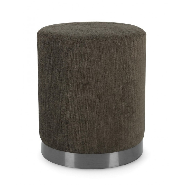 Taburet textil maro otel gri Ernestine 35x42 cm