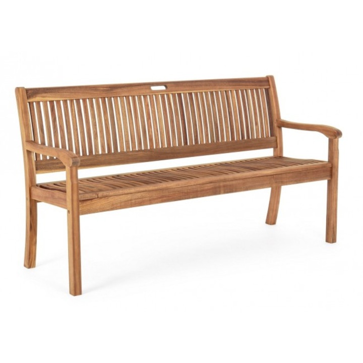 Noemi градинска пейка от кафяво дърво 158x60x88 см