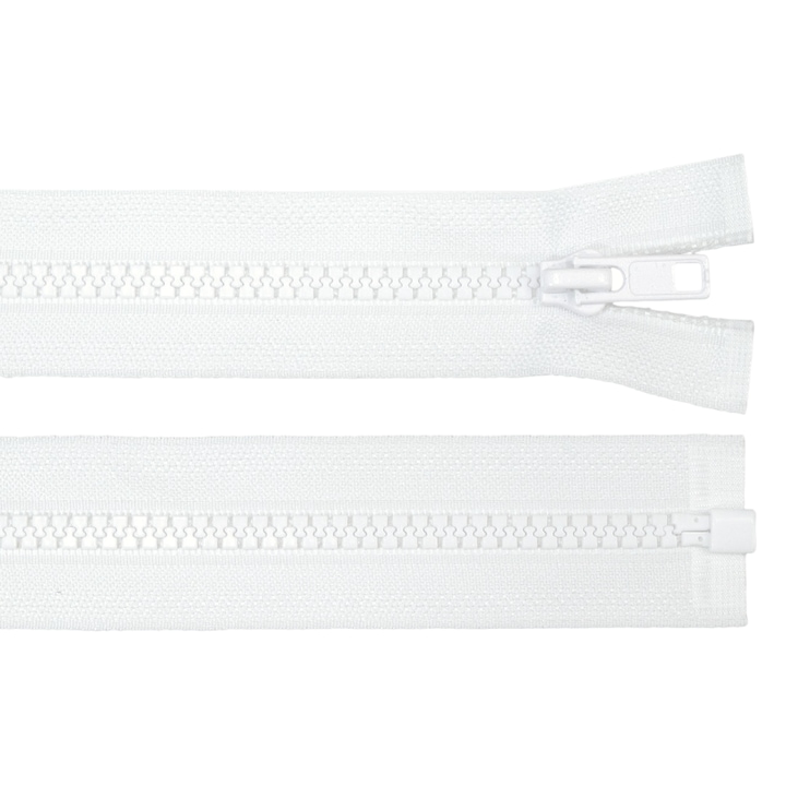 Fermoar plastic detasabil Crisalida, lungime 30 cm, Alb