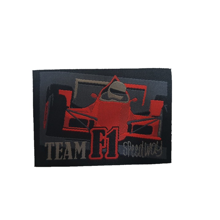 Petic textil, patch brodat, atasabil la cald, 70 x 50mm, Team F1 Speedway, Wenco