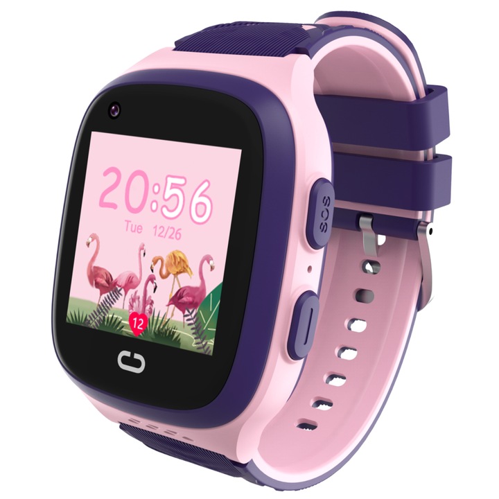 Детски смарт часовник, Valdus LT31E, Nano SIM 4G, функция телефон, видео разговор, GPS, SOS бутон, Розово