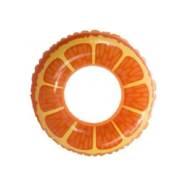 Colac de inot gonflabil pentru copii model Portocala, diametru 60 cm