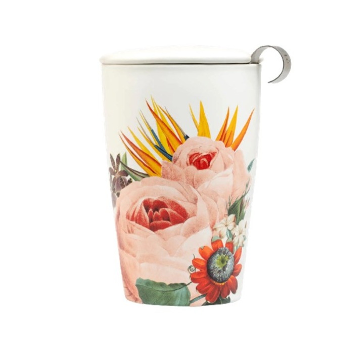 Cana pentru ceai din ceramica cu pereti dubli si infuzor din inox Kati Jubilee