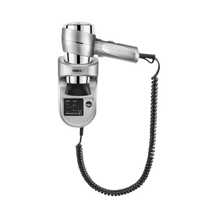 Uscator par hotel Valera Action Super Plus 1600 Shaver Silver, 1600W, 3 trepte temperatura, 2 viteze, Montare pe perete, Gri