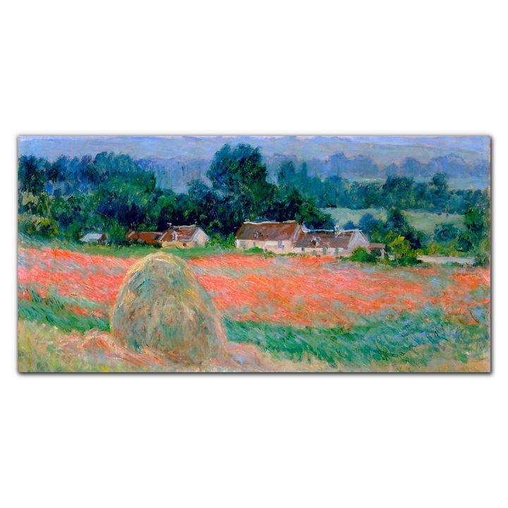 Vászonkép, Coloray, Négyszögletes, Szénakazalok A Givernyben, Többszínű, 140x70 cm, 010030010100000016554
