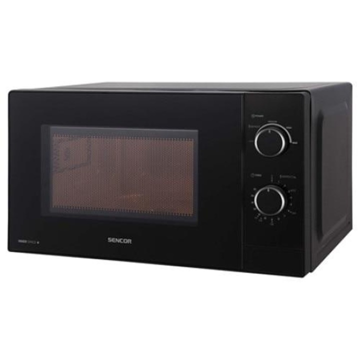 Cuptor cu microunde Sencor SMW 1719BK, 20 l, 700 W, 5 trepte, mecanic, negru