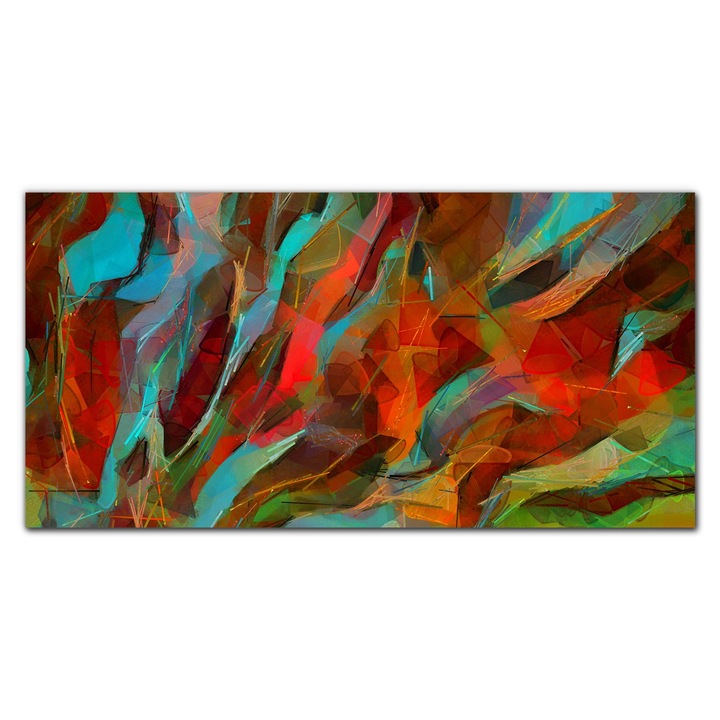 Vászonkép, Coloray, Négyszögletes, Festmény Absztrakt Művészet, Többszínű, 120x60 cm, 010030010060000048886