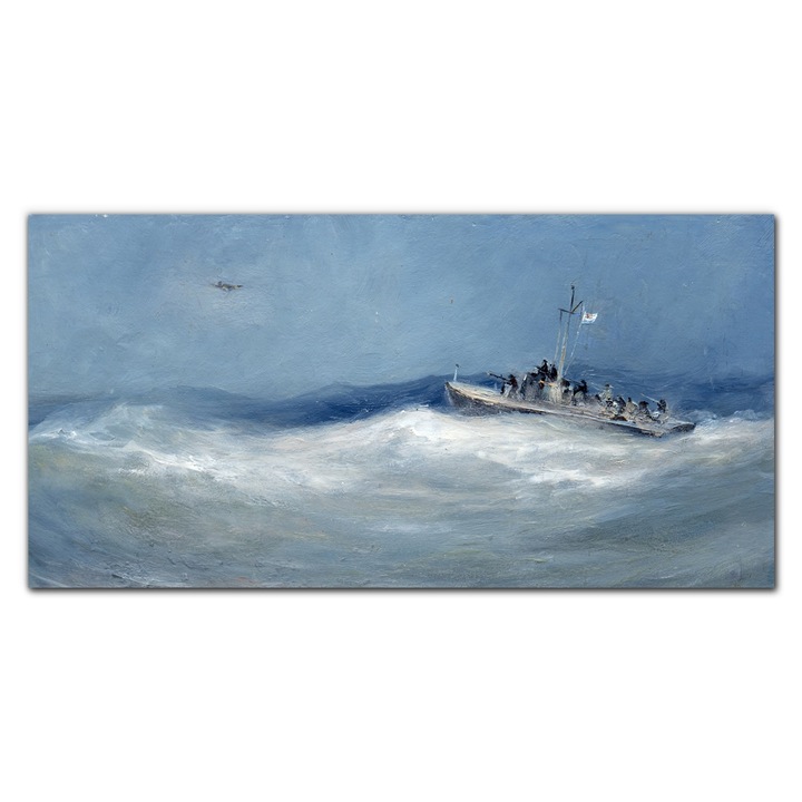 Картина на платно, Coloray, Дървена рамка, Great Ocean Painting Ship, Blue, 140x70 cm, 010030010100000048841