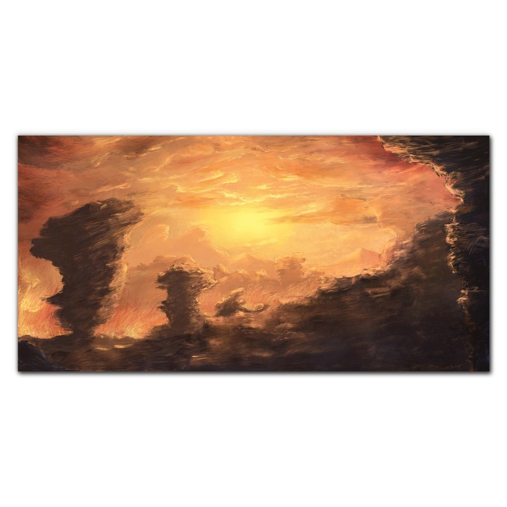 Картина на платно, Coloray, Дървена рамка, Sunset Sky Painting Nature, Blue, 140x70 cm, 010030010100000048937