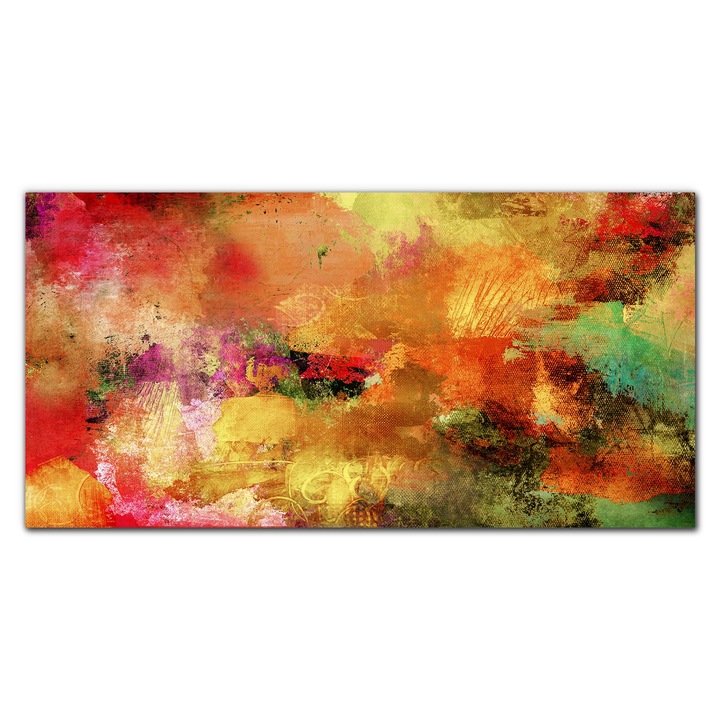 Картина върху платно, Coloray, Дървена рамка, Абстрактна картина, Жълто, 140x70 см, 010030010100000049124
