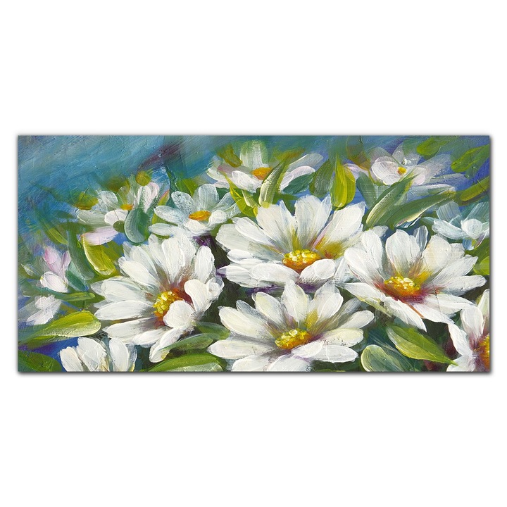 Vászonkép, Coloray, Négyszögletes, Festmények Virágok Növények Művészet, Fehér, 140x70 cm, 010030010100000049135