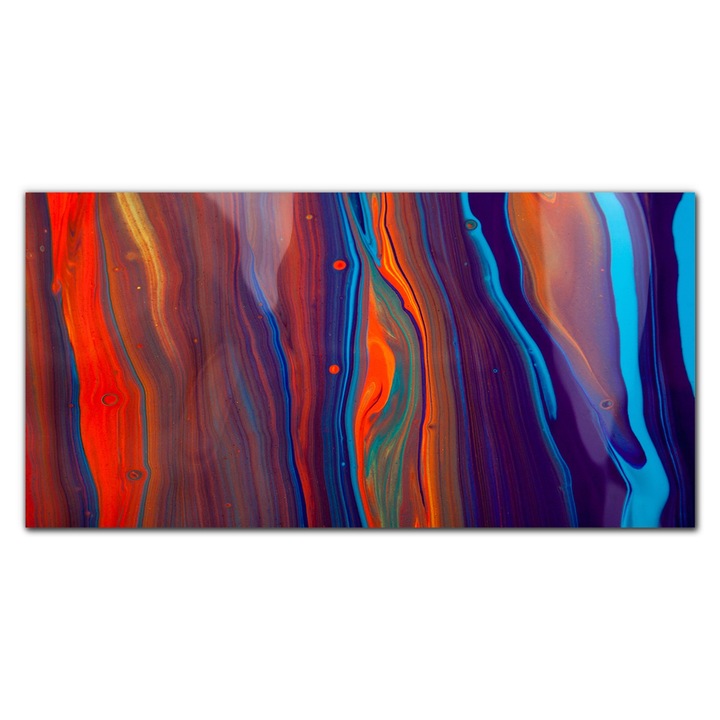 Картина върху платно, Coloray, Дървена рамка, Абстрактно изкуство, Зелено, 100x50 см, 010030010010000049335