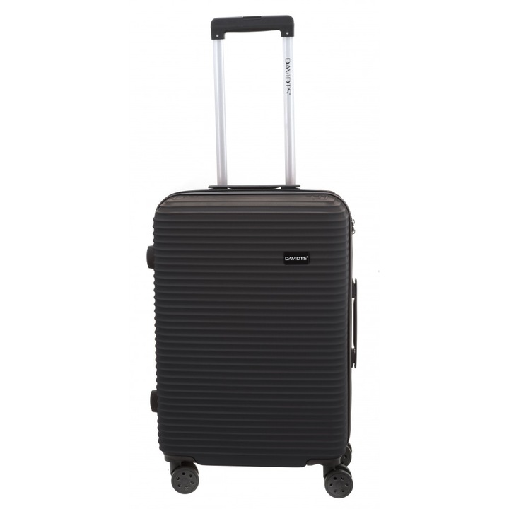 Troler mediu ABS, Davidts Aviator, negru, 64x43x25 cm