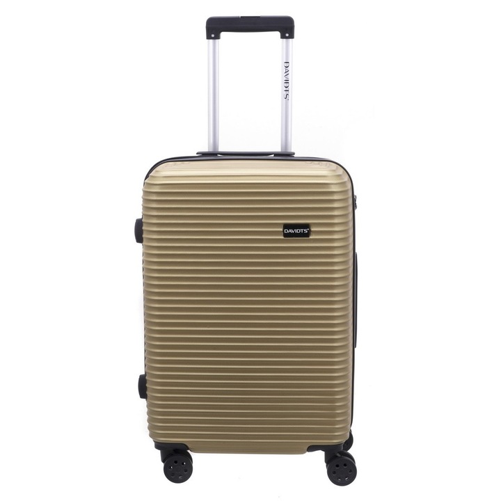 Troler mediu ABS Davidts Aviator, auriu, 64x43x25 cm