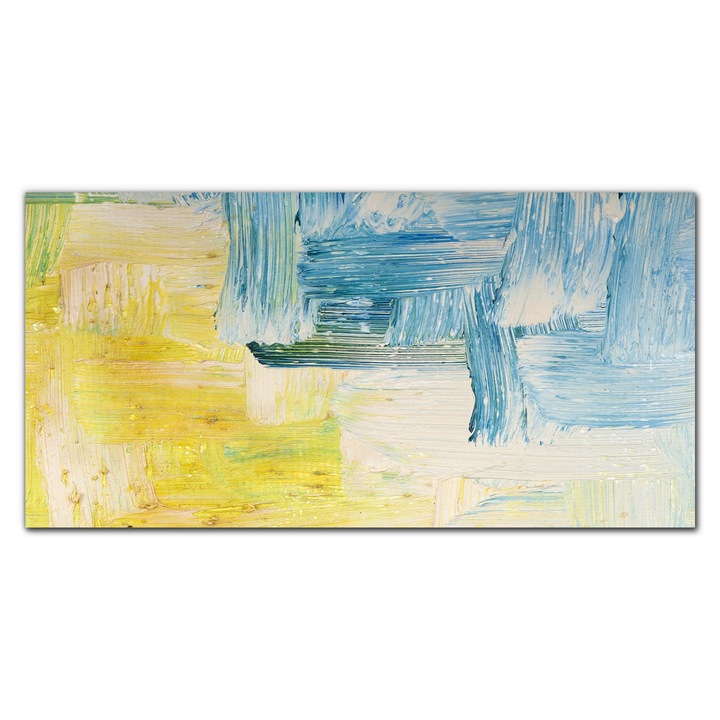 Картина на платно, Coloray, Дървена рамка, Абстрактна картина, Синя, 140x70 см, 010030010100000049292