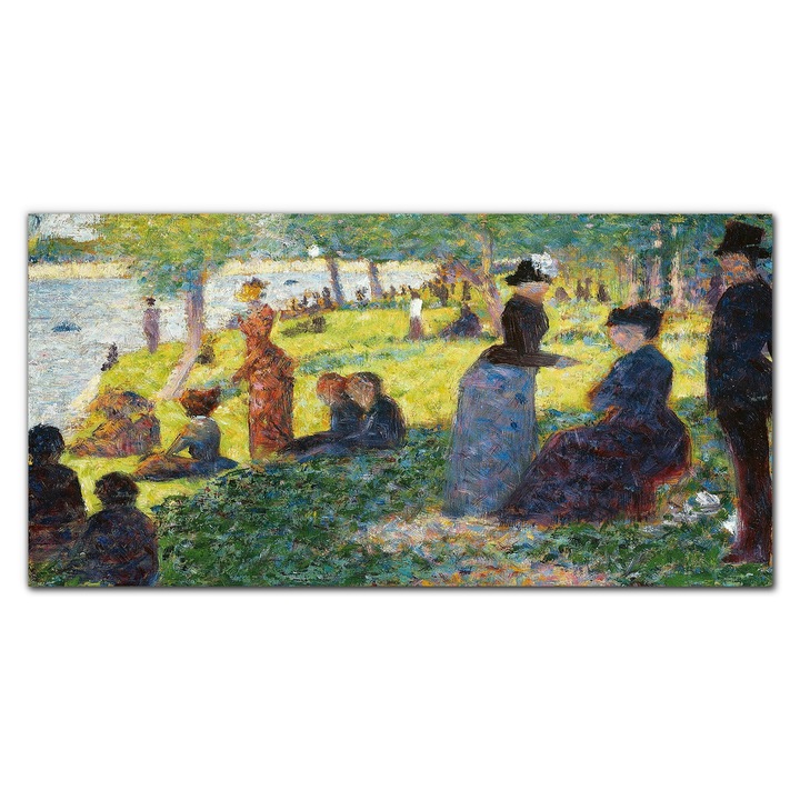 Картина на платно, Coloray, Дървена рамка, La Grande Jatte, Зелено, 120x60 см, 010030010060000017681