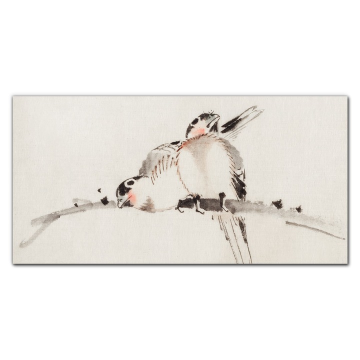 Картина на платно, Coloray, Дървена рамка, Женският призрак, появил се от фонтан, Бяла, 100x50 см, 010030010010000017846