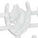 Cuier de perete, model vintage, 6 carlige, 11 x 36,5 x 3,5 cm, alb