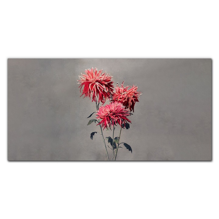 Tablou pe canvas, Coloray, Rama lemn, Tablouri Flori Plante Art, Gri, 120x60 cm, 010030010060000018293