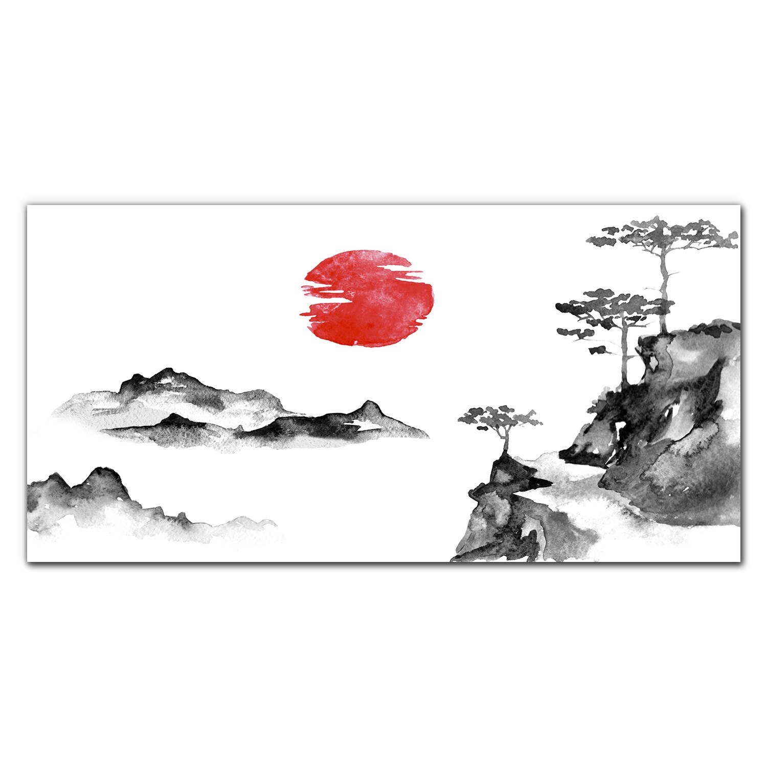 Vászonkép, Coloray, Négyszögletes, Festmény Ázsiai Japán Ink