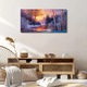 Vászonkép, Coloray, Négyszögletes, Festmény Fák Hó Folyó, Fehér, 100x50 cm, 010030010010000052386