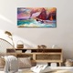 Vászonkép, Coloray, Négyszögletes, Festmény Absztrakt Tengeri Hajók Hullámai, Többszínű, 100x50 cm, 010030010010000052443