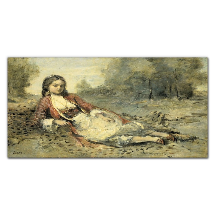 Картина върху платно, Coloray, Дървена рамка, Картина Lady Girl Forest Trees Nature, Многоцветна, 120x60 cm, 010030010060000052590