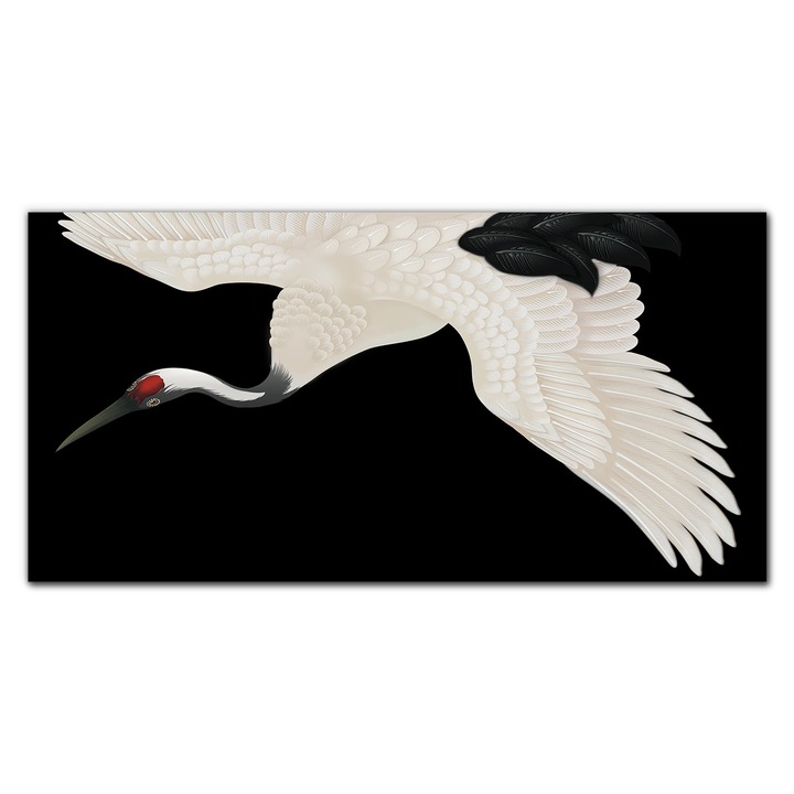 Картина върху платно, Coloray, Дървена рамка, Абстрактна картина Animal Bird Art, Черно, 120x60 см, 010030010060000052637