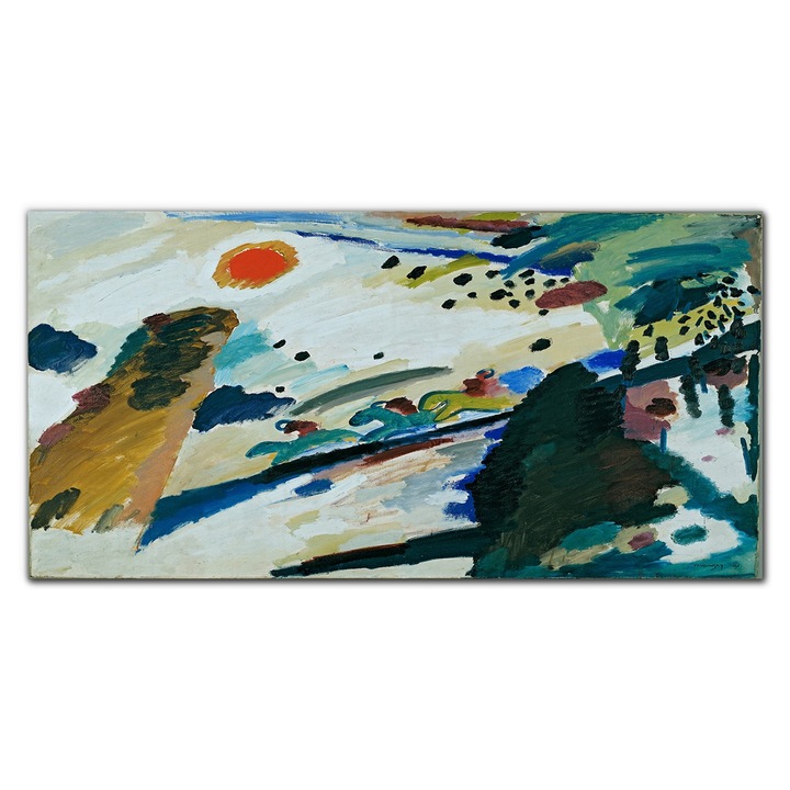 Картина на платно, Coloray, Дървена рамка, Романтичен пейзаж, Многоцветна, 120x60 см, 010030010060000019037