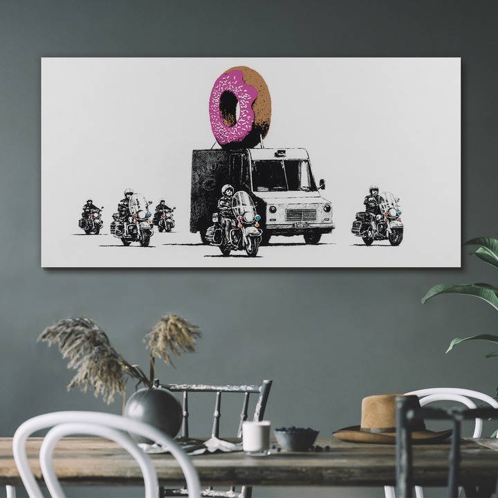 Vászonkép, Coloray, Négyszögletes, Fánkrendőrség, Többszínű, 120x60 cm, 010030010060000072660