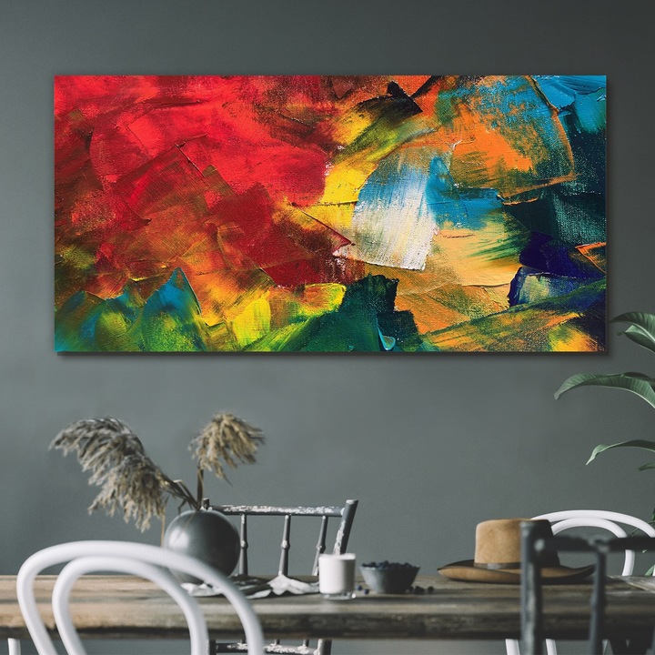 Vászonkép, Coloray, Négyszögletes, Festmény Művészet Absztrakt, Bézs, 120x60 cm, 010030010060000048597