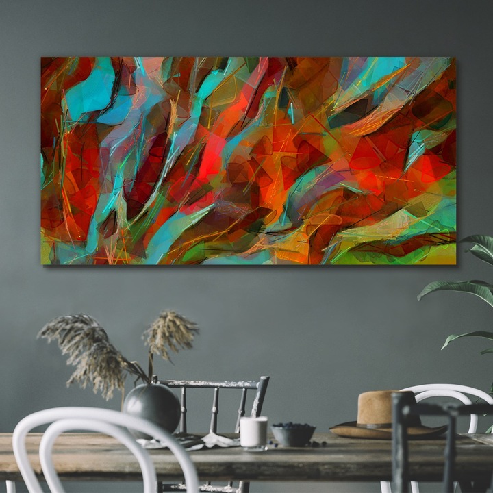 Vászonkép, Coloray, Négyszögletes, Festmény Absztrakt Művészet, Többszínű, 120x60 cm, 010030010060000048886