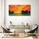 Vászonkép, Coloray, Négyszögletes, Festmény Fák Naplemente Égbolt, Zöld, 120x60 cm, 010030010060000015125