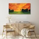 Vászonkép, Coloray, Négyszögletes, Festmény Fák Naplemente Égbolt, Zöld, 120x60 cm, 010030010060000015125