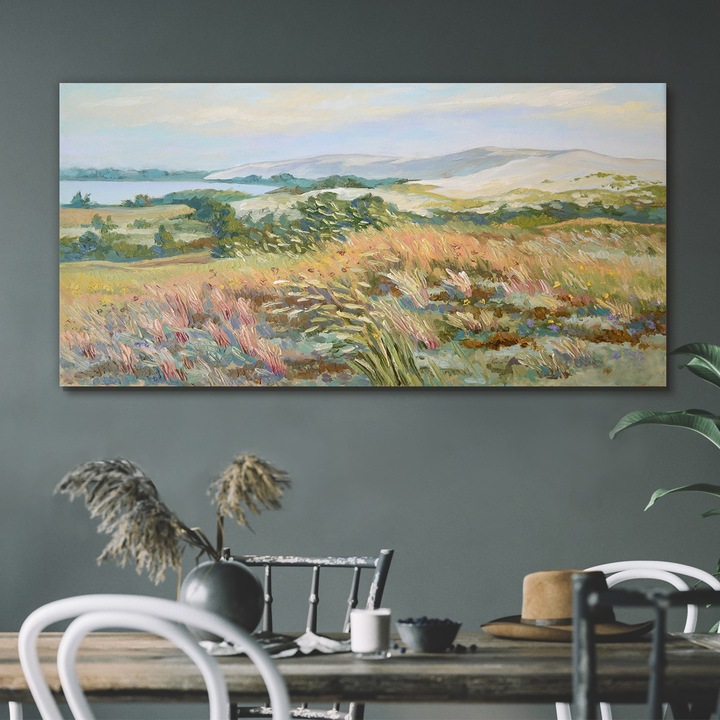 Vászonkép, Coloray, Négyszögletes, Rétek Festészete Tájképművészet, Többszínű, 120x60 cm, 010030010060000033646