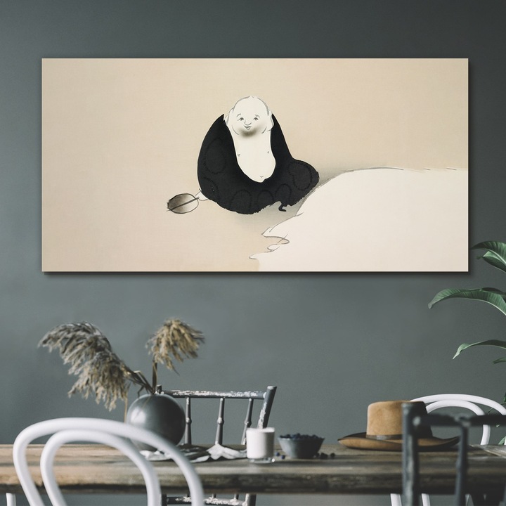Vászonkép, Coloray, Négyszögletes, Ázsiai Absztrakt Művészet Festménye, Bézs, 120x60 cm, 010030010060000017820