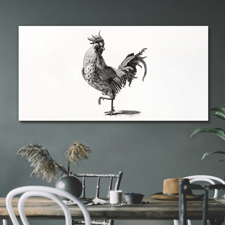 Vászonkép, Coloray, Négyszögletes, Rajz Állat Madár Csirke Art, Többszínű, 120x60 cm, 010030010060000018130