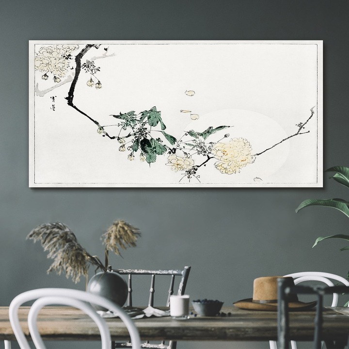Vászonkép, Coloray, Négyszögletes, Ázsiai Állati Madarak Festése Art, Fehér, 120x60 cm, 010030010060000018367