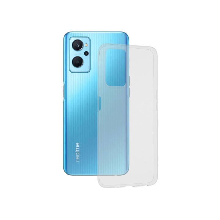 Калъф, съвместим с Realme 9i / Oppo A76 / Oppo A96 Techsuit Clear Silicone Transparent