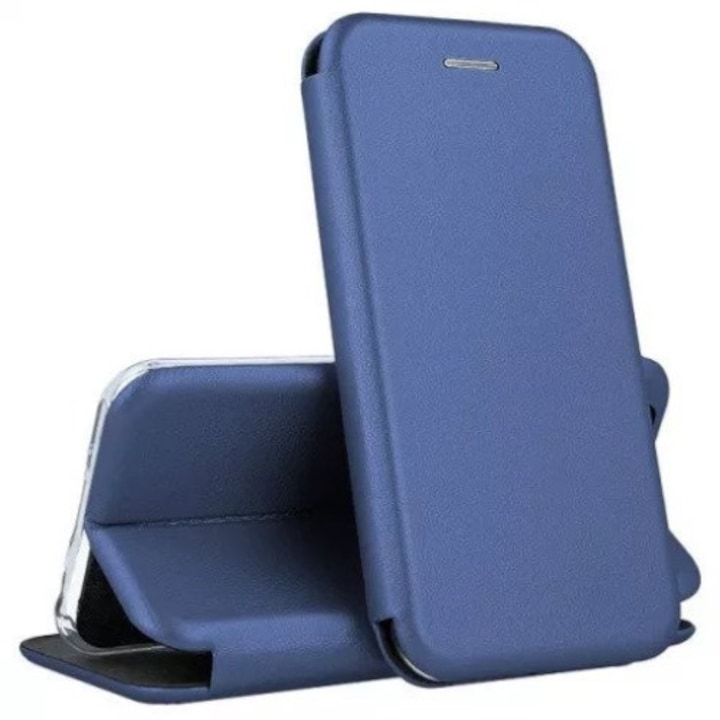 Калъф тип книга Elegance Wallet, съвместим със Samsung Galaxy J3 (2017), функция джоб, син