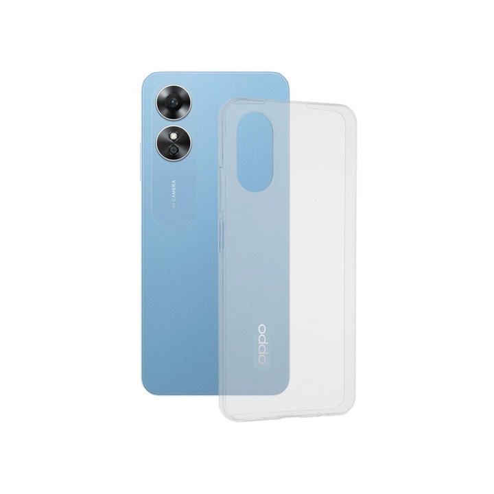 A tok kompatibilis az Oppo A17 Techsuit átlátszó szilikon átlátszóval